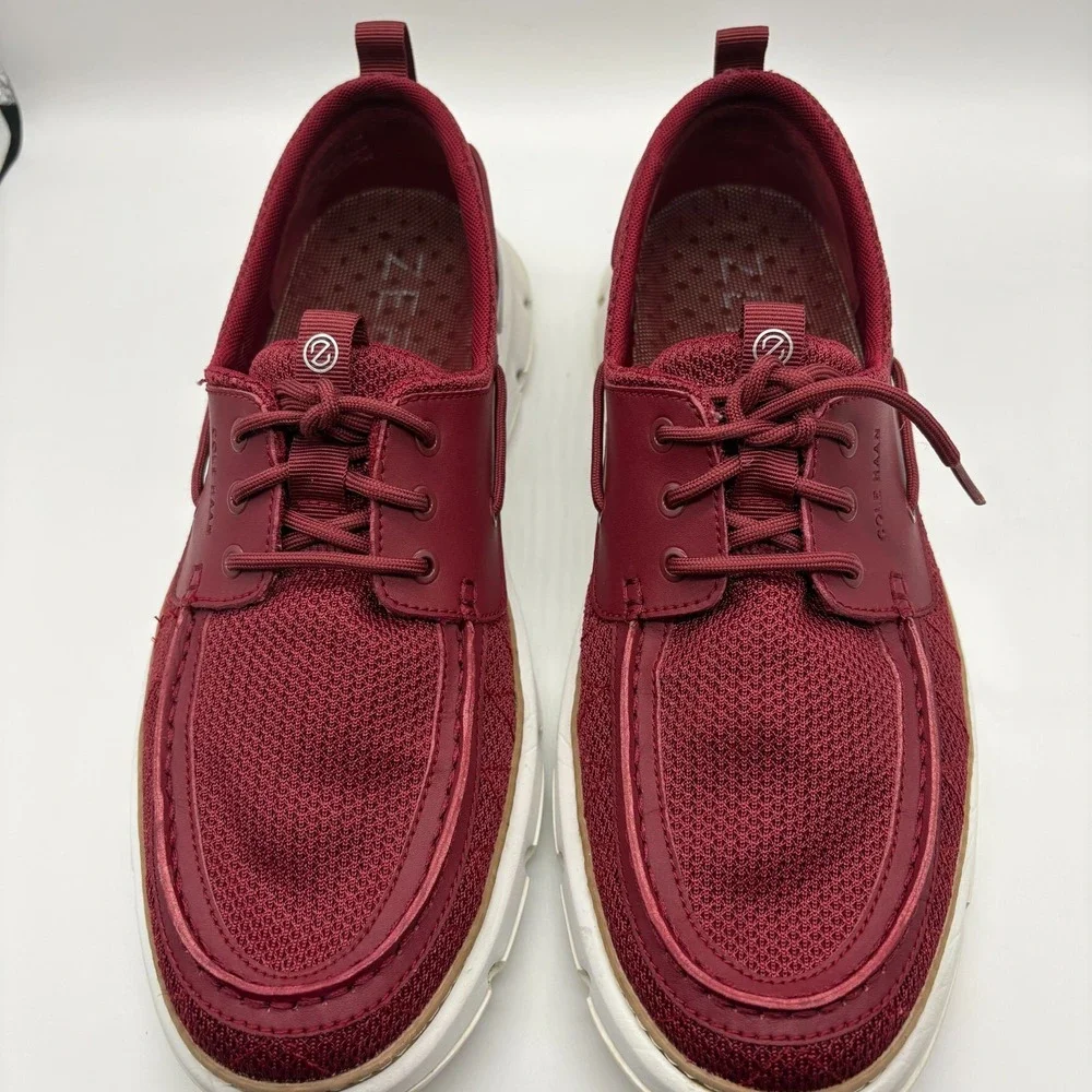Cole Haan 4.Zerøgrand Regatta C35976 Mens US 11M Boat Shoes Red Lace Up Sneakers